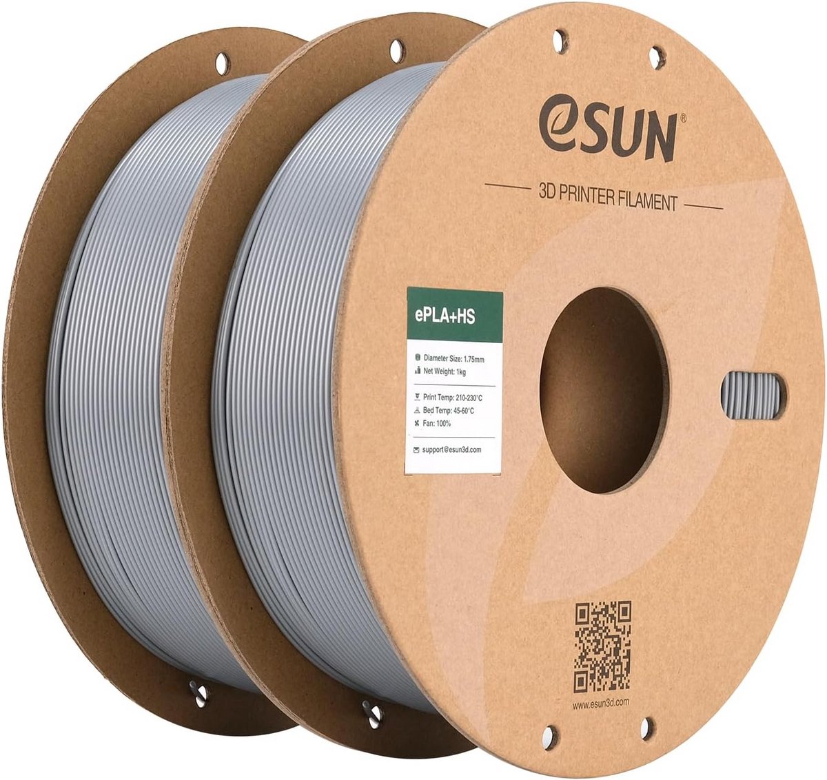 3D Printer Filament - PLA+ Materiaal - Hoge Snelheid Printen - Dimensionale Nauwkeurigheid - 1.75mm Spoel - Zilverkleurig