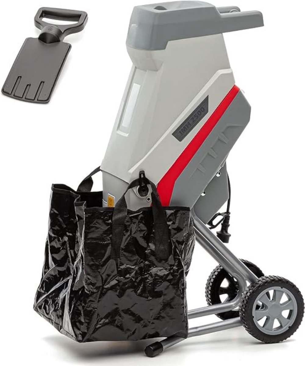 Nexvo® Hakselaar - Hakselaar Electrisch - Hakselaar Versnipperaar - Grijs/Rood - 46cm x 37cm x 91cm