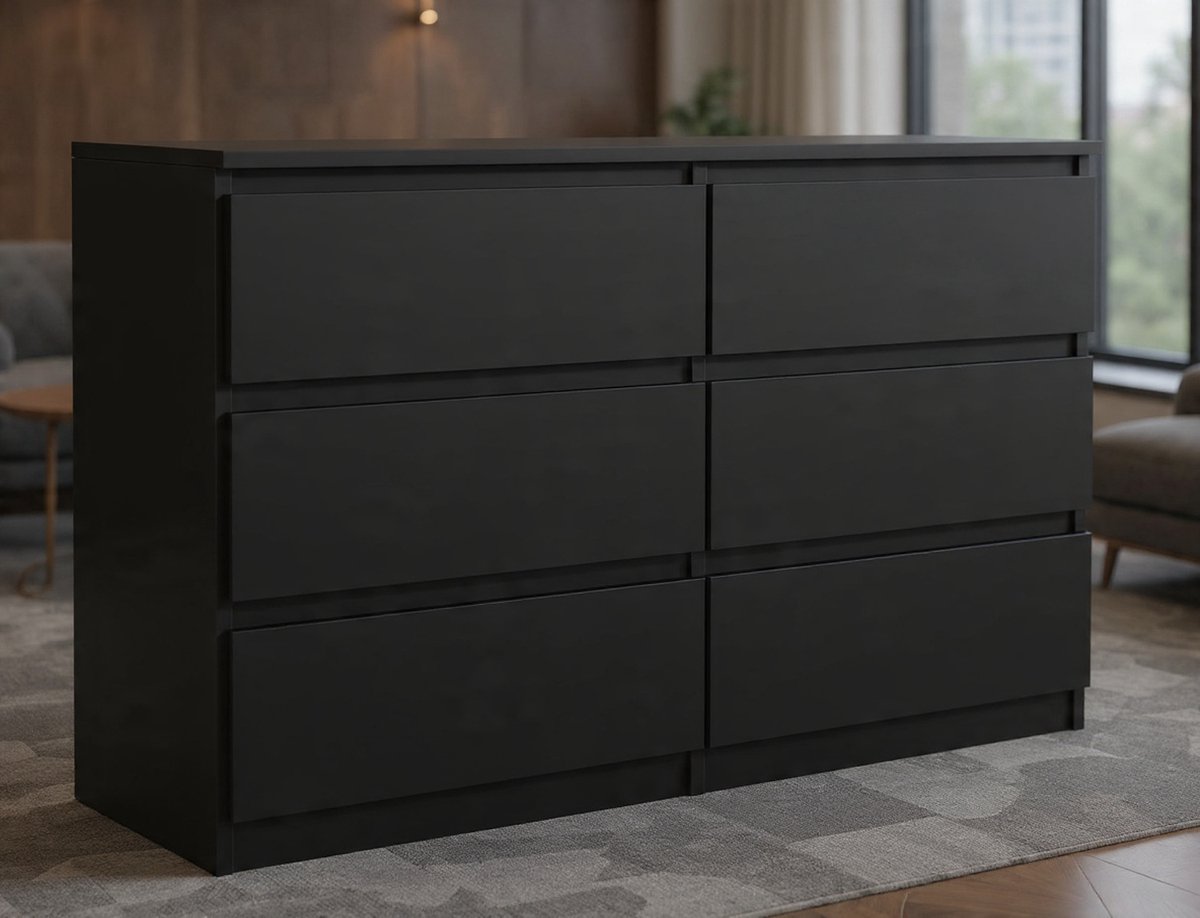 Ladekast - 5x39 cm - Zwart - Novihome