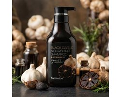 FARMSTAY Zwarte Knoflook Voedende Shampoo - Shampoo voor Haargroei - Helpt Haarfollikels Sterk te Houden - Gemaakt met gefermenteerde rauwe ingrediënten