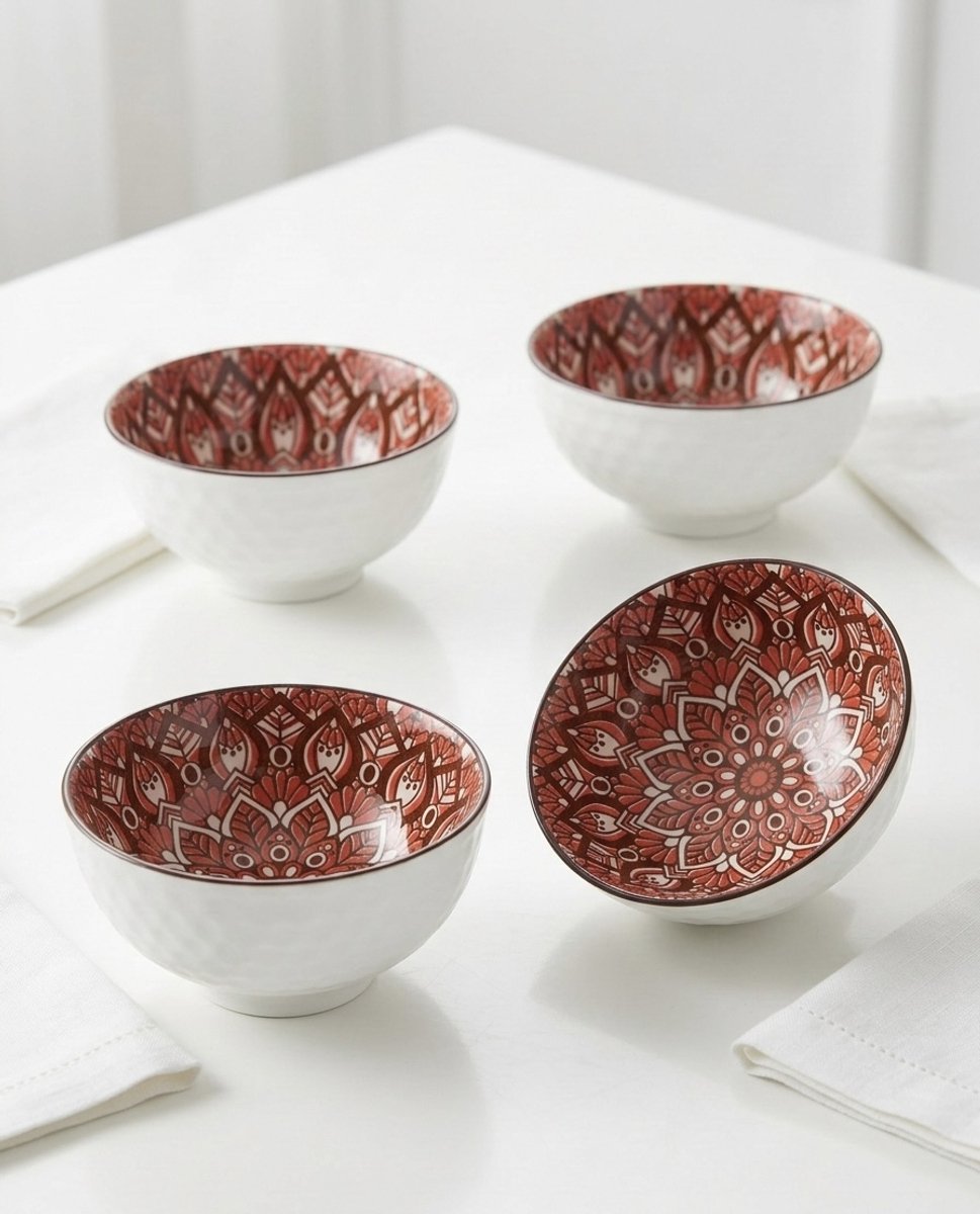4 delig kommen set - anatolian model - Red edition