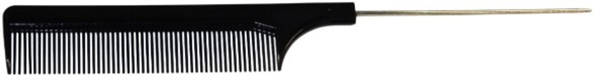 NTB- Punt kam - Black Wonder - Toupeer - Puntkam - Metalen Punt - 21 cm.Lang - Zwart