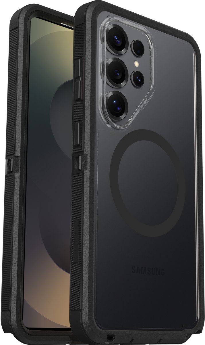 Otterbox Defender Samsung Galaxy S26 Ultra Back Cover met Magneet Transparant Zwarte Rand