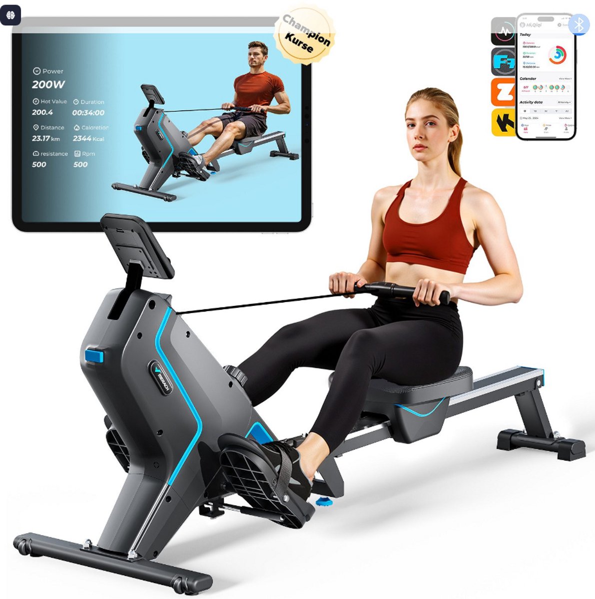 MERACH Roeimachine voor thuis - Inklapbaar - 16 - MERACH - €199,99