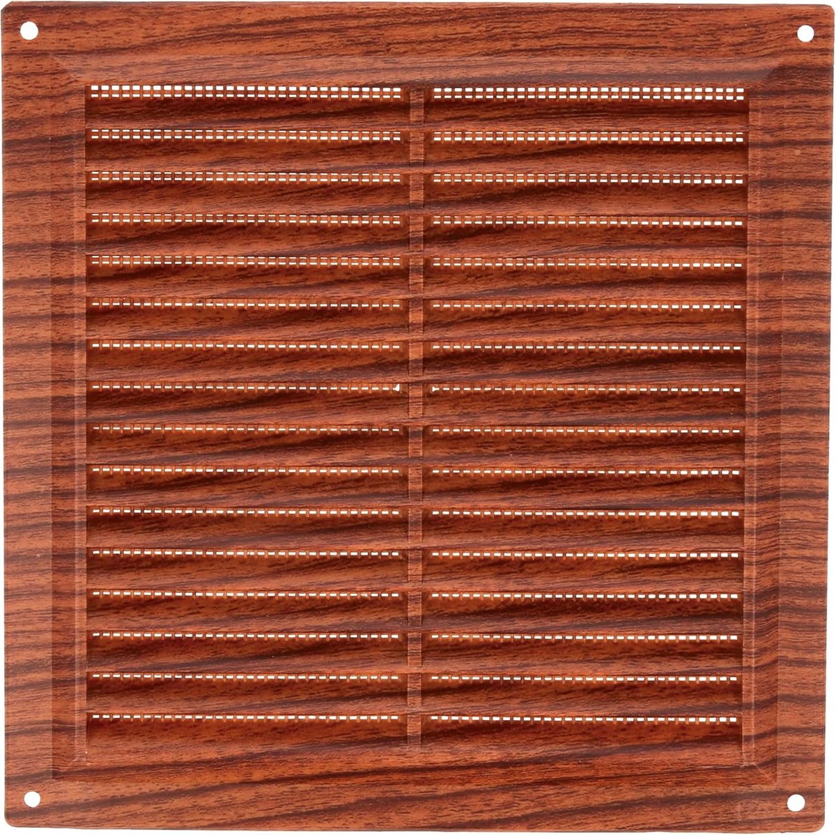 Vierkant kunststoffen ventilatierooster met muggennet voor afvoerlucht - Geschikt voor keuken- en badkamerplafonds 200 x 200 mm