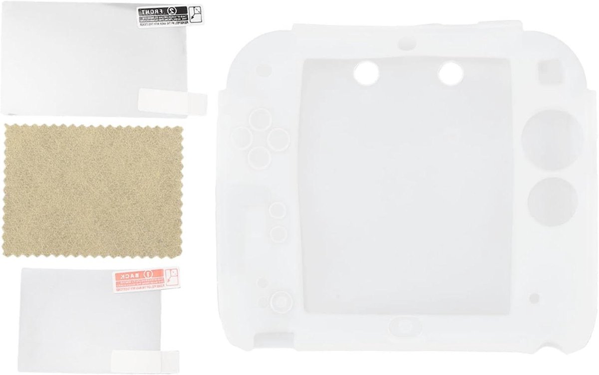 Zachte Siliconen Hoes voor 2DS Console - Beschermhoes Antislip Schokbestendig (WIT)