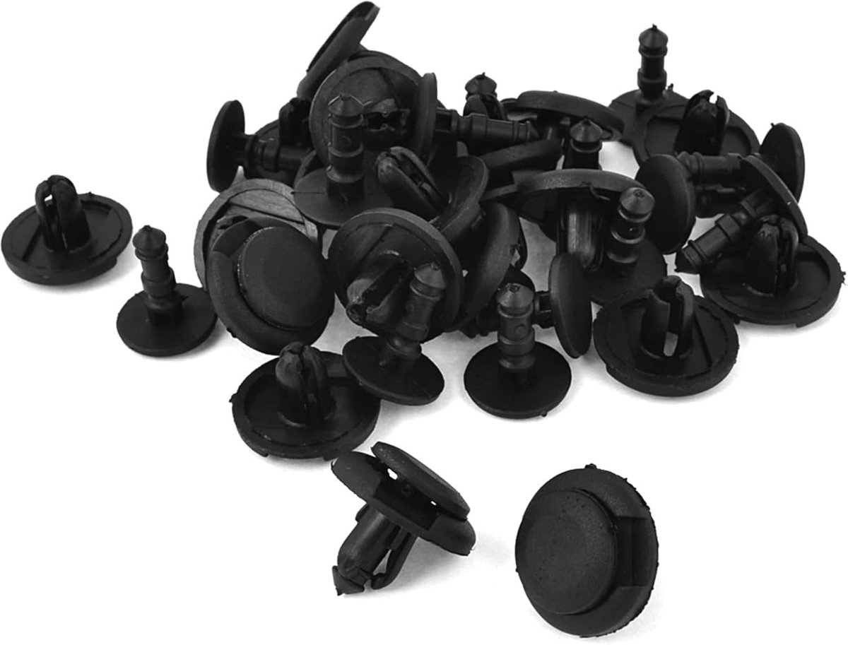 Klinknagels Sluiting - Bevestigingsclips Fender - Auto Onderdelen Vervangen - Push Type Plastic - 20 stuks - Zwart
