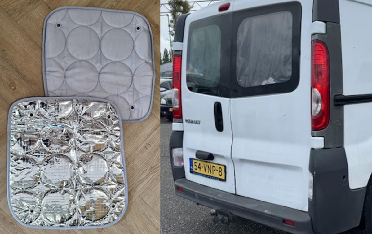 Raamisolatie achterdeuren Geschikt voor Renault Trafic vivaro 2001-2013 Raamisolatie, Raamfolie isolerend camper, tegen hitte en kou,
