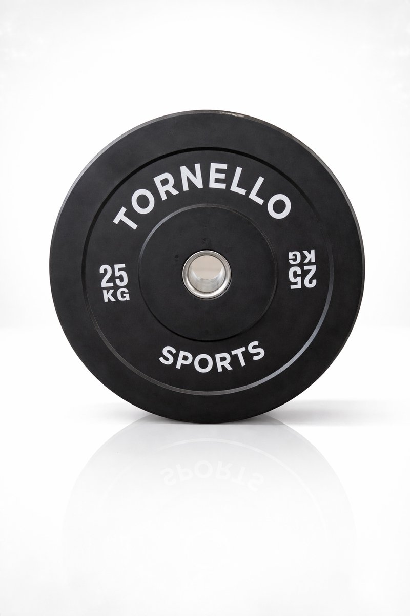 tornello sports halterschijf 25 kg bumper plate rubber 50mm