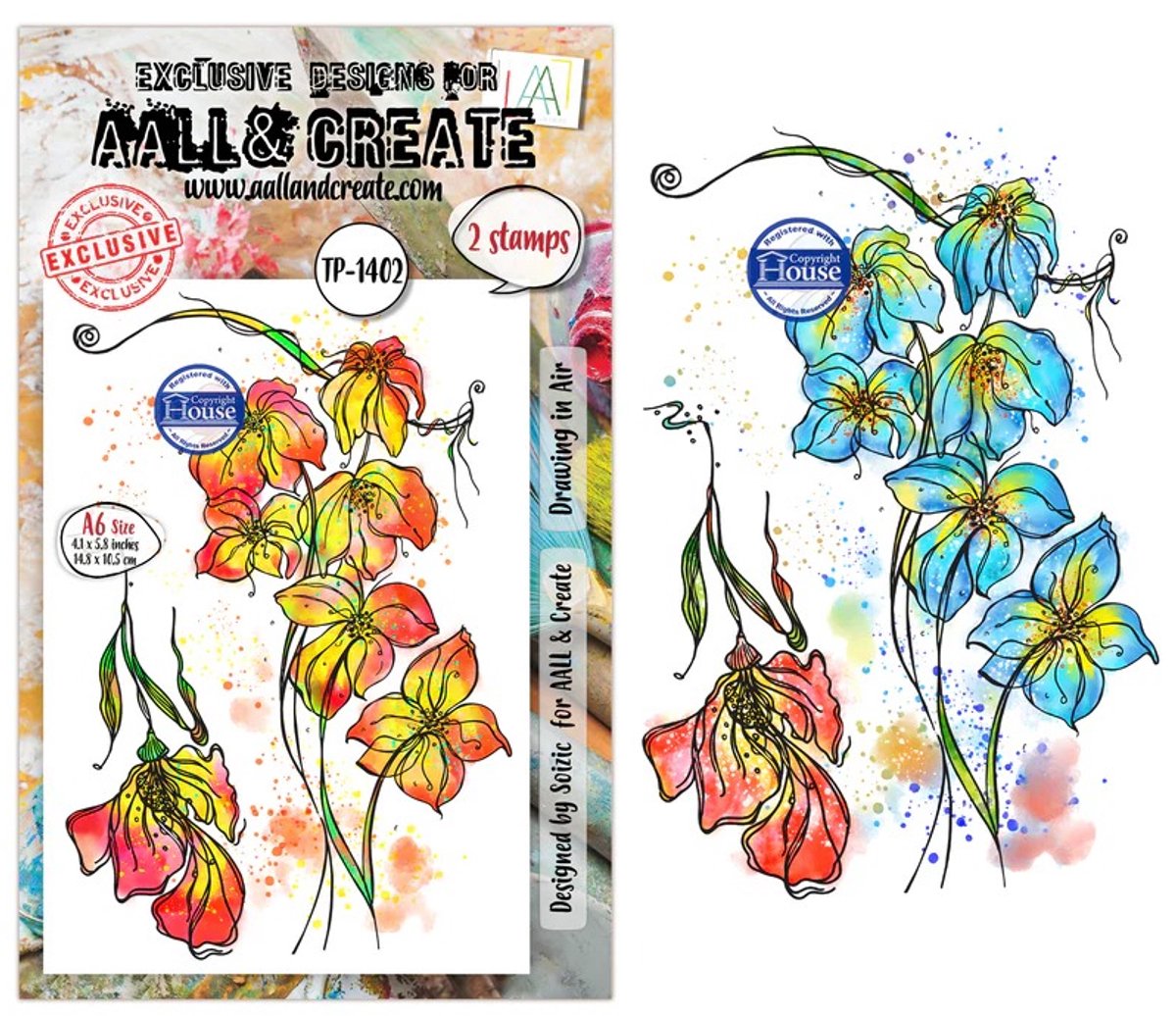 Aall & Create clearstamp A6 - Drawing in air