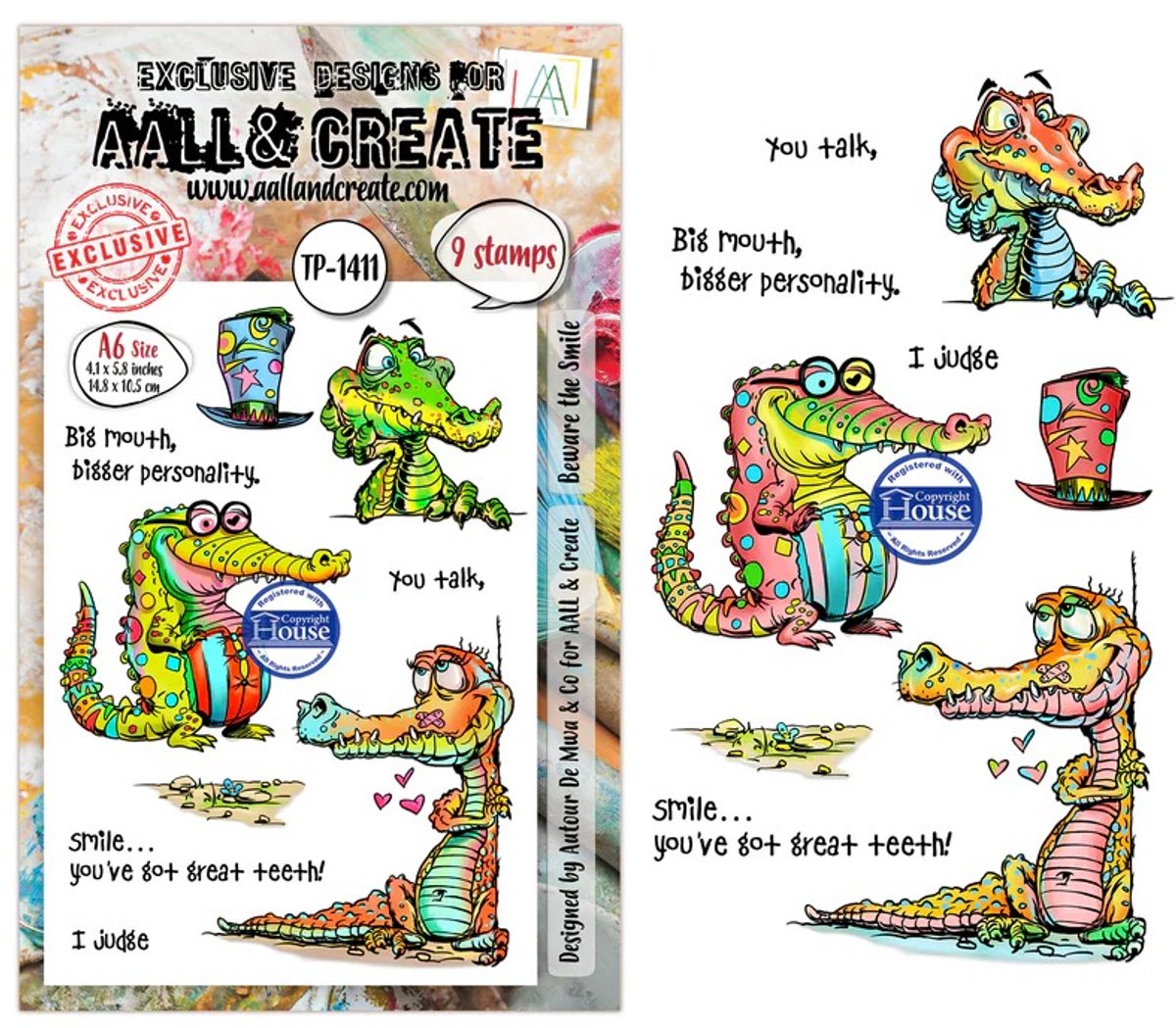 Aall & Create clearstamp A6 - Beware the smile