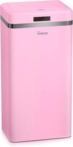 Swan Sensor Prullenbak – 45 Liter Inhoud – Tot 15 cm Afstand – Roze