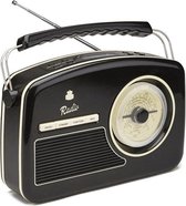 GPO RYDELLBLA Trendy Jaren 50 design radio, zwart