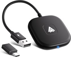 Nexvo® Dongle Pro - Geschikt voor Carplay & Android auto - Draadloos / Wireless Carplay – Zwart - 14cm x 5cm x 1cm
