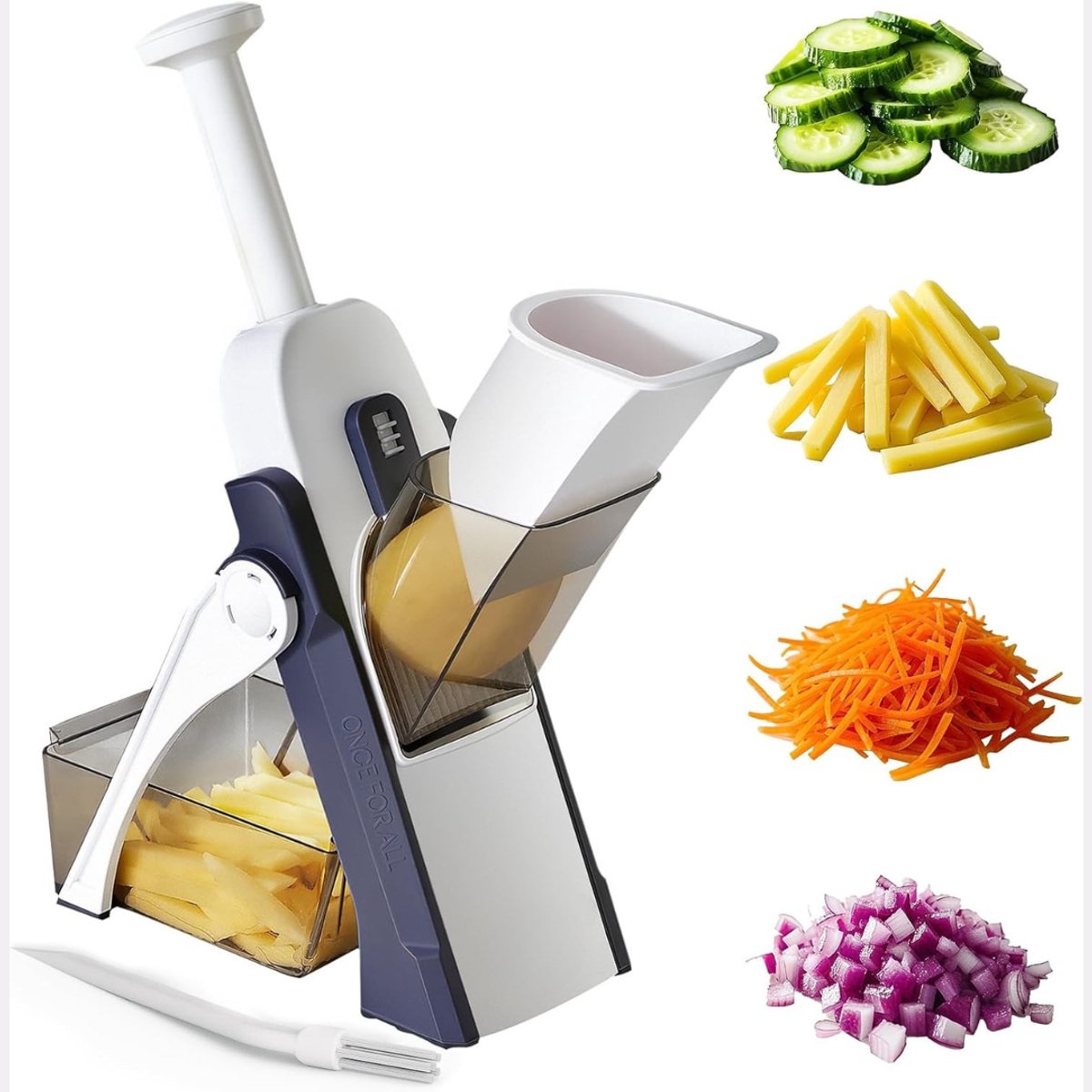 Nexvo® Groentesnijder Machine - Groentesnijder Electrisch - Groentensnijder Electrisch - Wit - 28cm x 12cm x 36cm