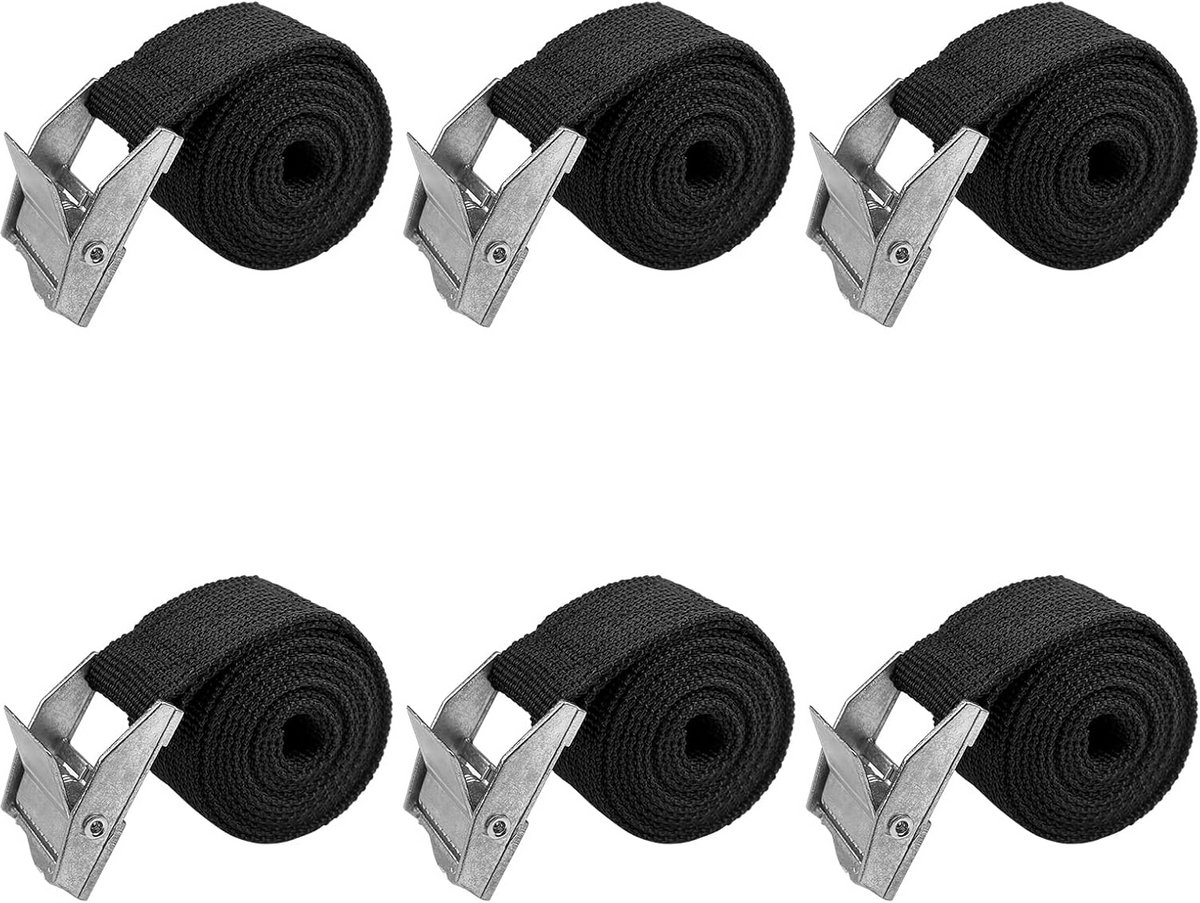 Spanbanden 100 cm, 6 stuks, verstelbare bevestigingsriemen tot 250 kg voor bagage en outdoor