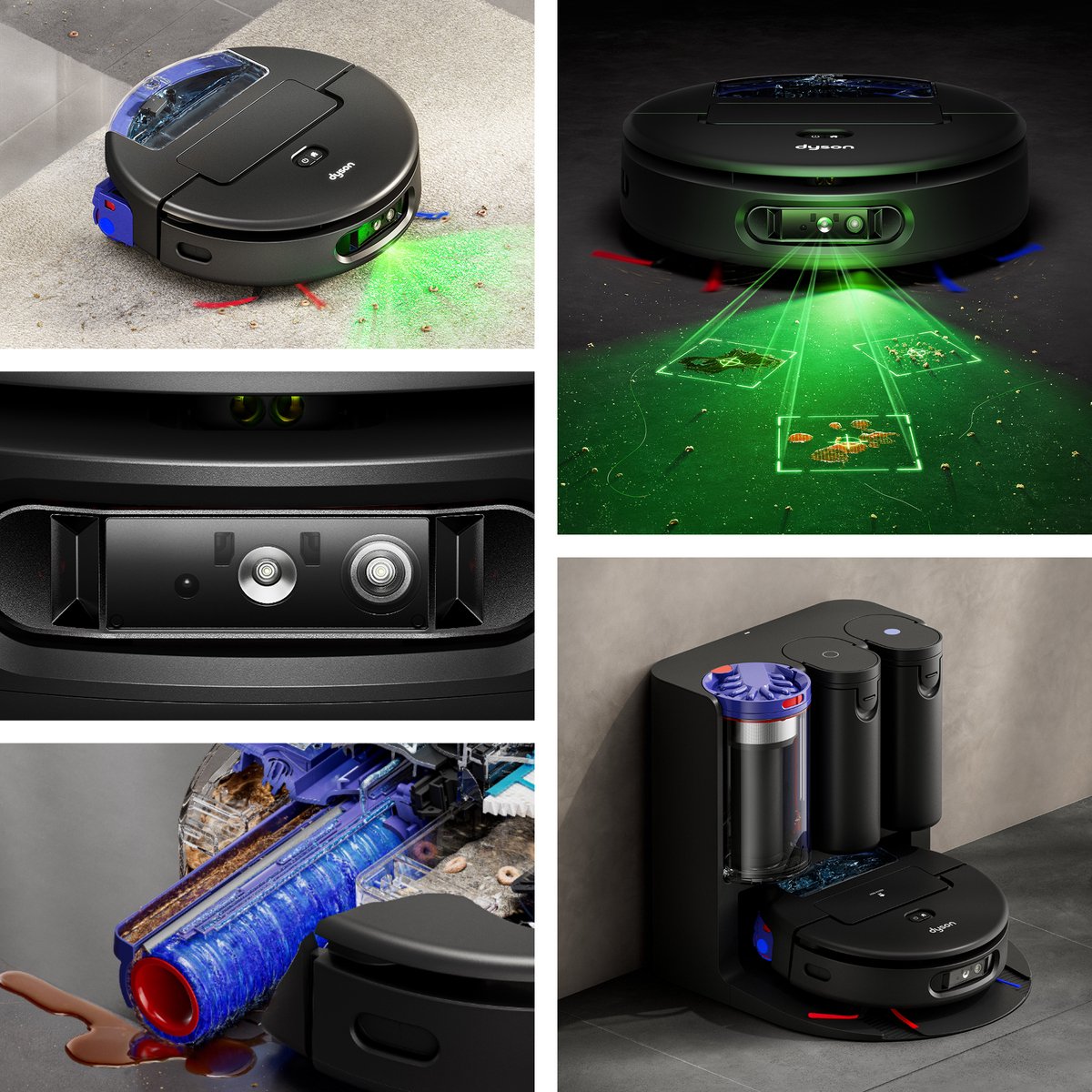 Dyson Spot+Scrub AI - Robotstofzuiger met Dweilfunctie - Dweilrobot - AI Vlekdetectie en Automatisch Leegstation - Zwart — afbeelding 5