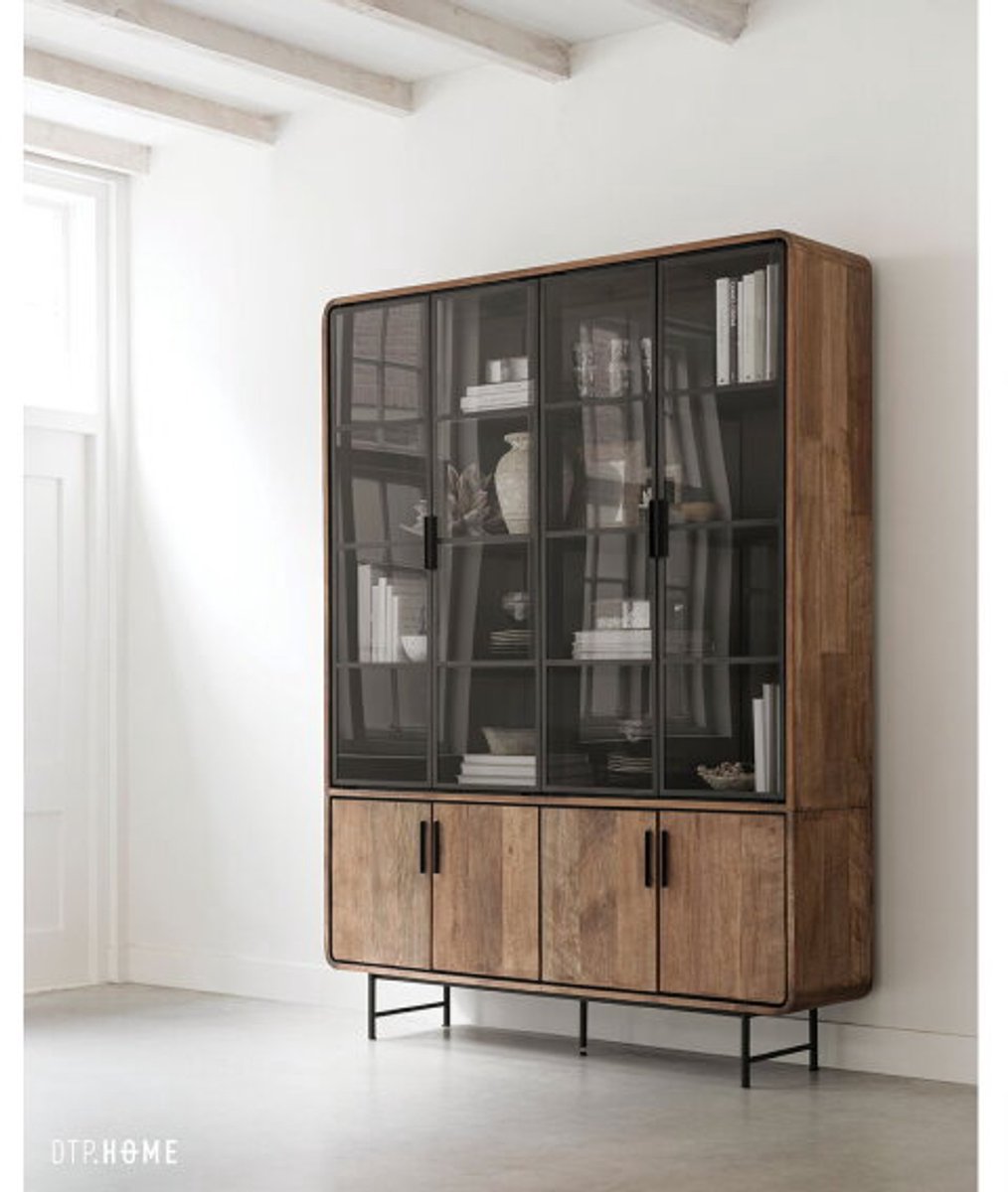 DTP Home Showcase Evo large, 2x4 doors,220x160x40 cm, recycled teakwood
