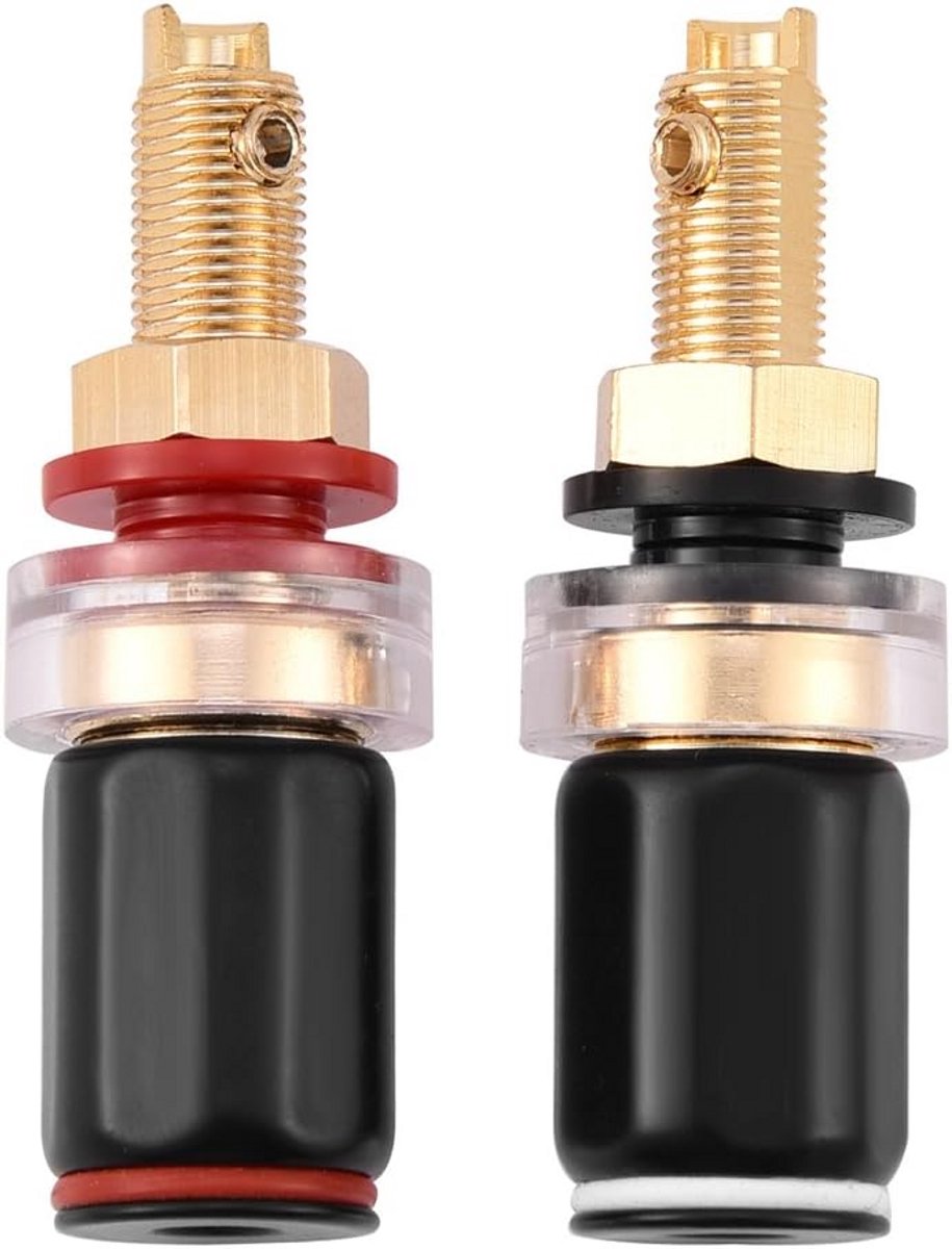 Bananenstekkers Set van 2 - Soldeervrije Luidsprekerkabel Connectoren 4mm Koper