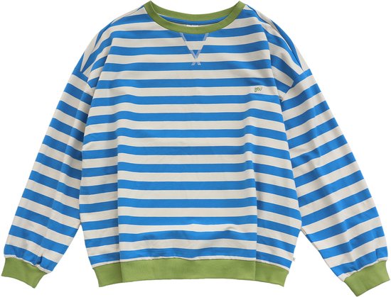 Your Wishes - Stripe French Knit Sweater Mom - French Blue - Taille M