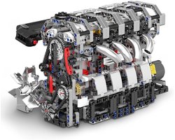 Mould King 10087 L4 formule 1 speed engine bouwset | Racing champions motor modelbouw | Creator classic bouwpakket| Technische speelgoed ideas voor expert volwassenen & kinderen | Accu niet geschikt voor Lego technic | Bouwdoos met 1787 bouwstenen