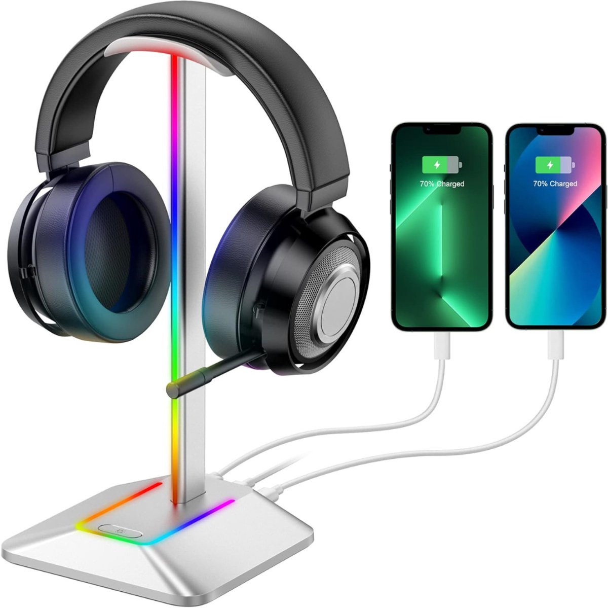 Octav8® Headset Stand - Koptelefoon Houder - Headset Houder - Universeel - Zwart