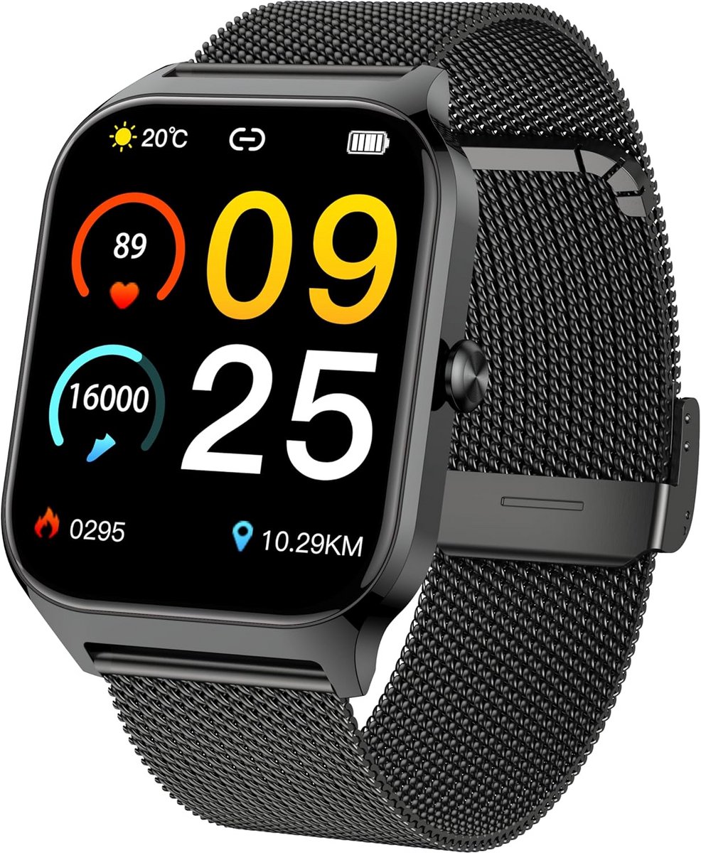 Smartwatch met Kleurenscherm en Hartslagmeter voor Volwassenen en Kinderen