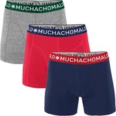 Muchachomalo Uni Heren boxershort - 3 pack - Donkerblauw/Rood/Grijs - Maat L