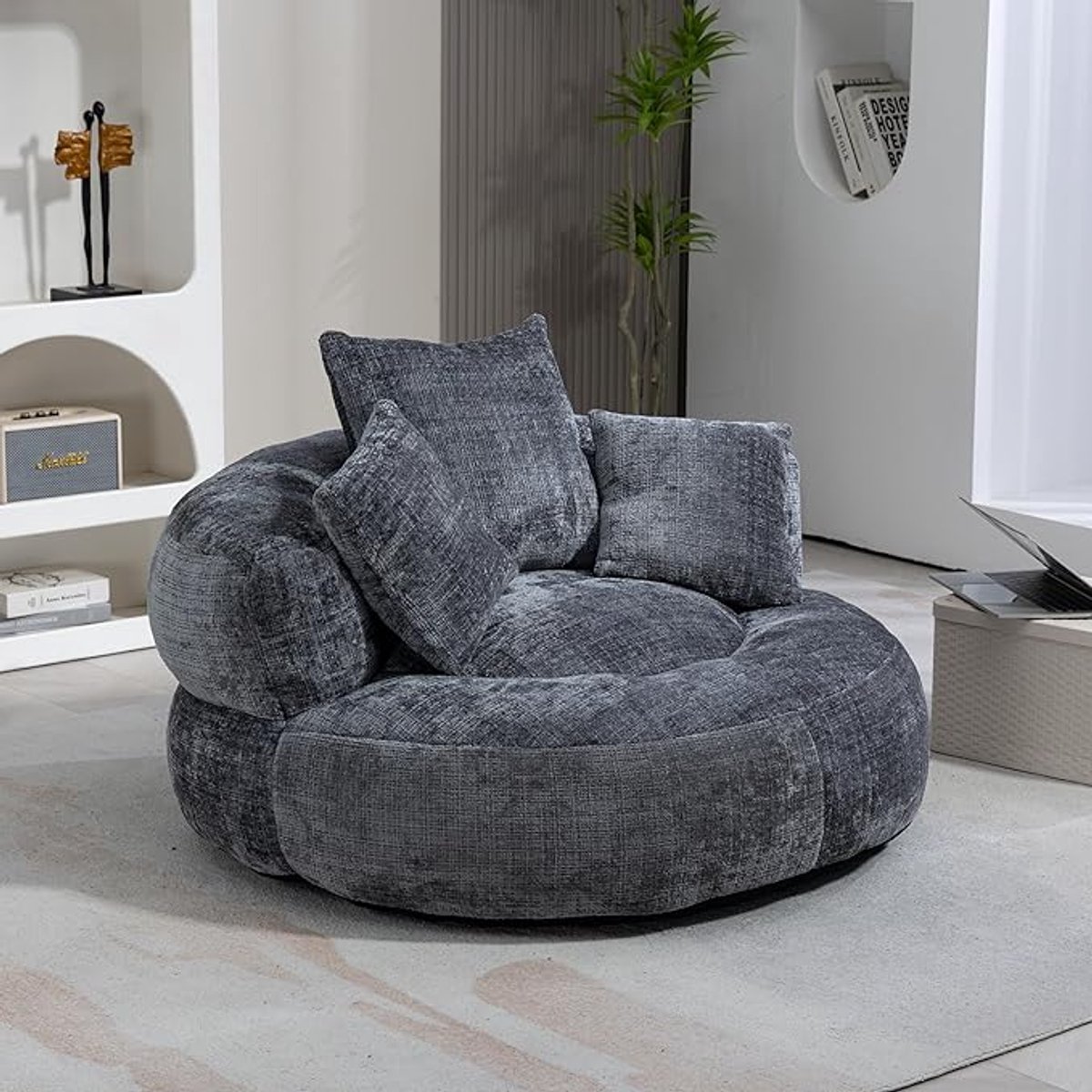 Zitzakstoel voor Volwassenen & Tieners – Luxe Corduroy Lig-Zitzak Loungestoel 120L – Comfortabele Relaxstoel om te Lezen, Gamen & Ontspannen – Zonder Vulling – Kleur A – Afmetingen op aanvraag – Pa...