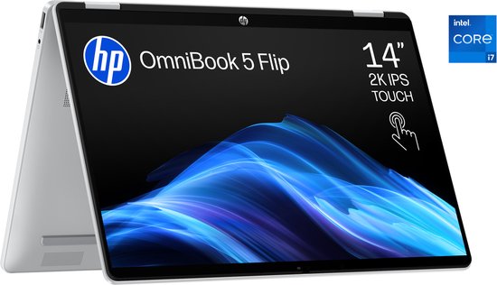 HP OmniBook 5 Flip 14-fp0771nd - 2-in-1 Laptop - 14 Inch Full HD 16:10 - Intel Core i7 - 16 GB - 512 GB - Touchscreen - HP - Hoofdafbeelding