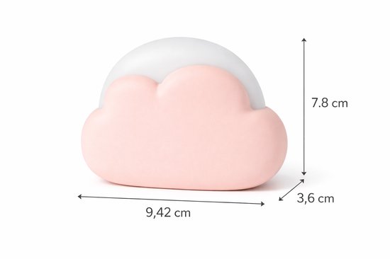 Nachtlamp - Wolk - Roze - Oplaadbaar - 3 Standen van Klearly — afbeelding 2
