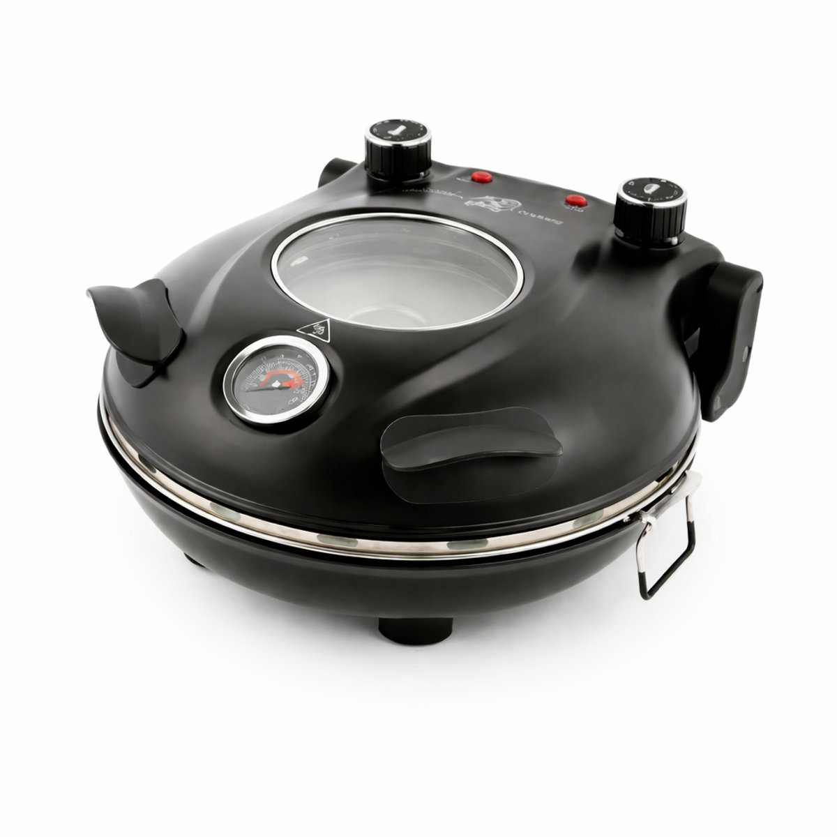 Norvia - Elektrische Pizzamaker - Pizzaoven - 420℃ - 1200 Watt - 5 Temperatuurniveaus - Vlambestendige Steenplaat - 31 cm