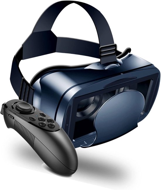 Aurixi® VR Bril met controllers - VR Bril - VR-brillen - Blauw - 26 x 18.4 x 12cm