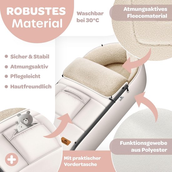 Warm Voetenzak voor Kinderwagen en Autostoel - Universeel en Wasbaar van Merkloos — afbeelding 4