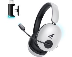 Picun UG-10 - 2.4GHz Draadloze Gaming Headset - Bluetooth koptelefoon met microfoon - Geschikt voor Nintendo Switch/PS4/PS5/PC - Wit