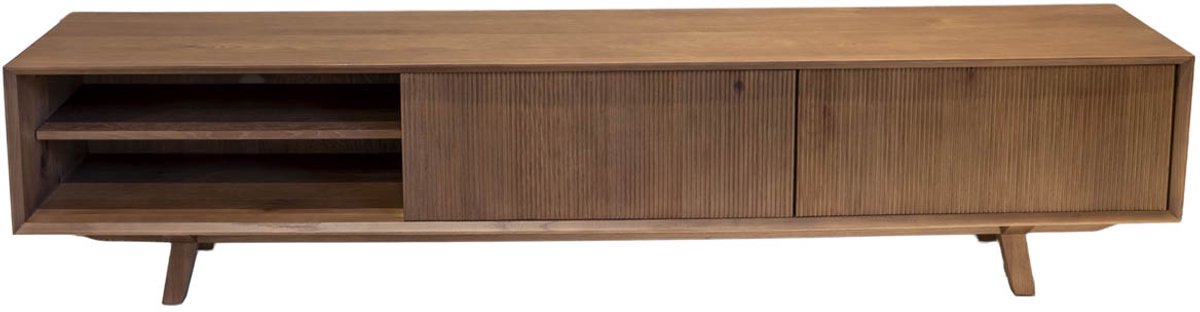 DÉJA Living Tv-meubel Melide - Donkerbruin Eiken - 200x40x45cm