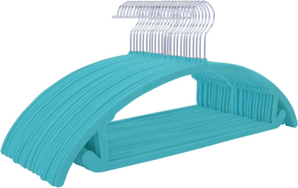 Luxe Fluvelen Kledinghangers 50 Stuks - Antislip Ruimtebesparend