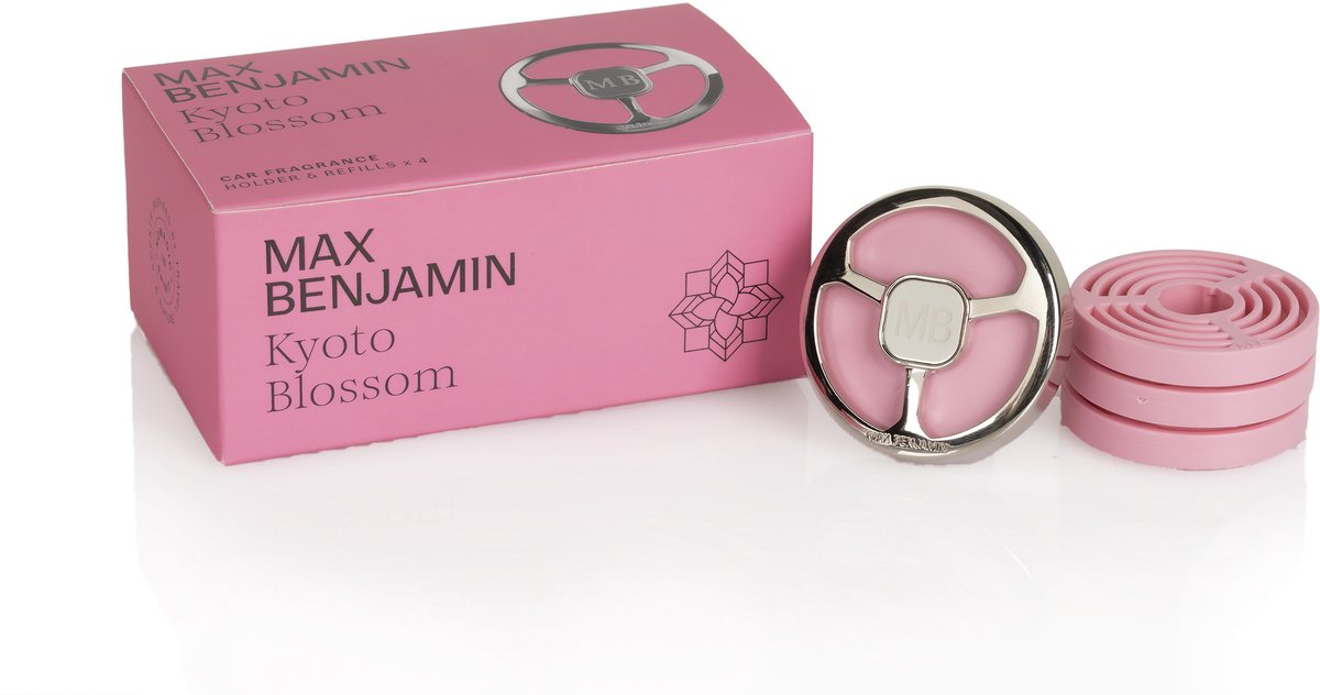 Max Benjamin Autoparfum met 4 Navullingen Cadeauset - Kyoto Blossom
