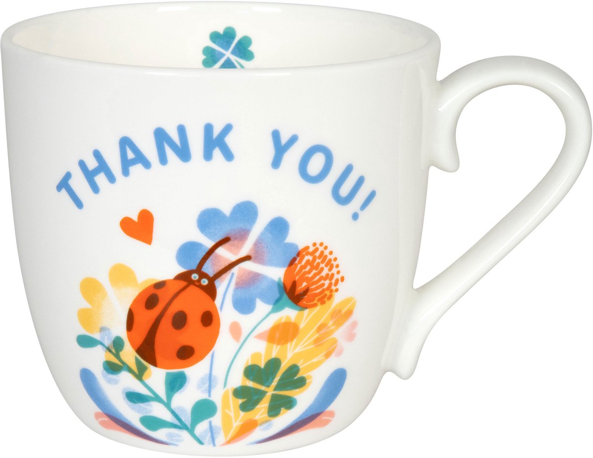 Könitz mok Dank je wel, koffiemok, beker, koffiemok, bone china, 425 ml, 11 2 057 2585