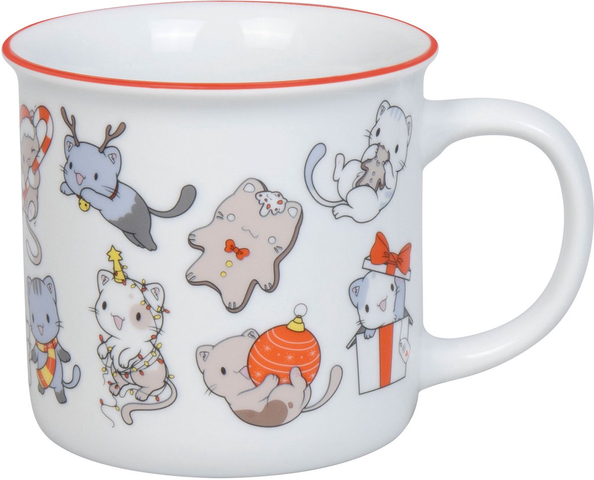 Könitz mok Lovely Cats Kerstmis, beker, porselein, kleurrijk, 380 ml, 11 1 971 2832