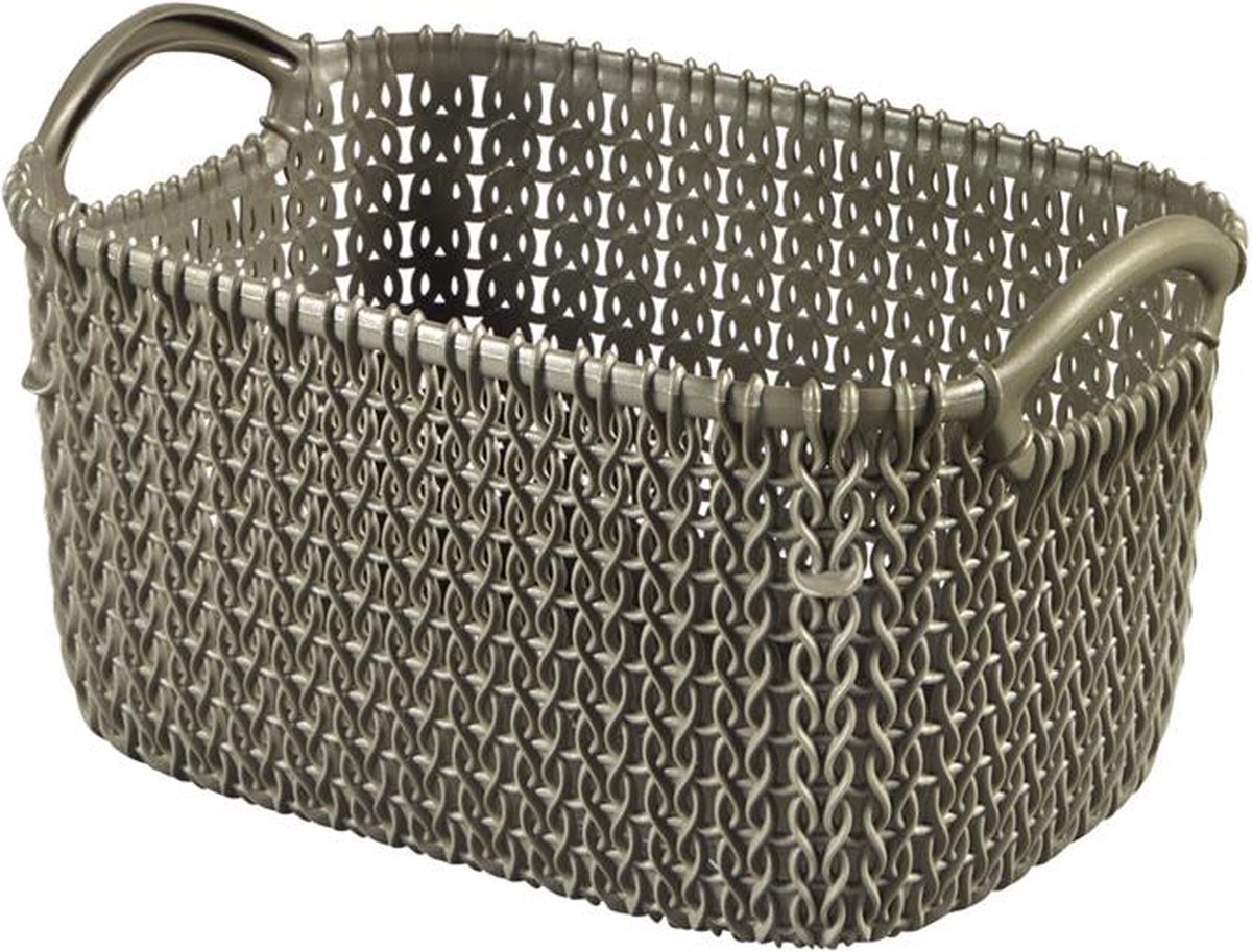 Curver Knit Mandje - Rechthoekig - XS - 3L - bruin