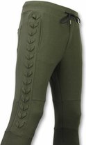 Casual Joggingbroek - Braided Joggingbroek - Khaki