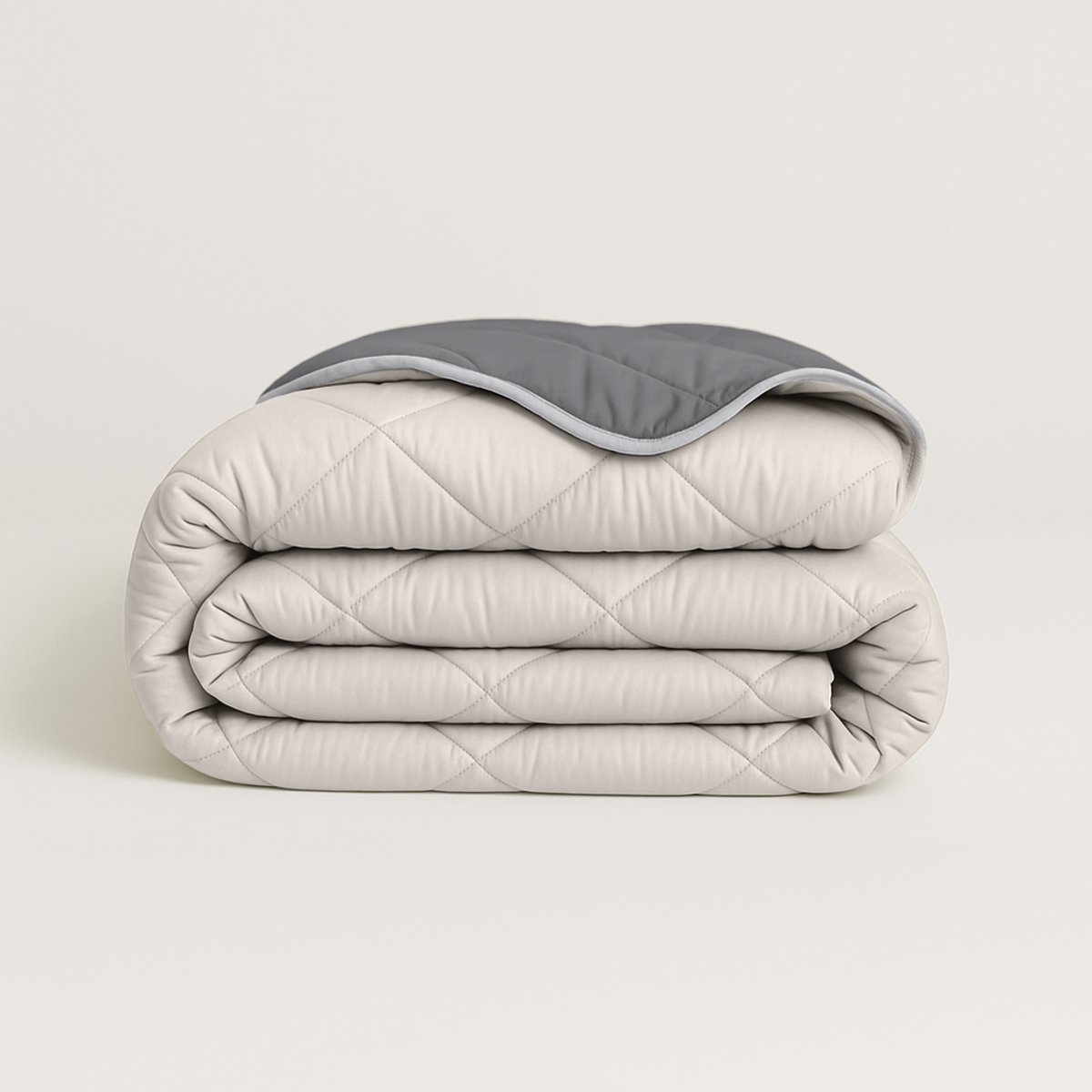 Y-NOT - Dekbed Zonder Overtrek 240x220 - All Season - Zacht & Wasbaar - Offwhite/Grijs