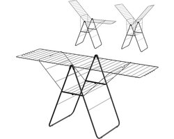 Wasrek - Droogrek Inklapbaar - 27 meter drooglengte - Zwart – Bodo