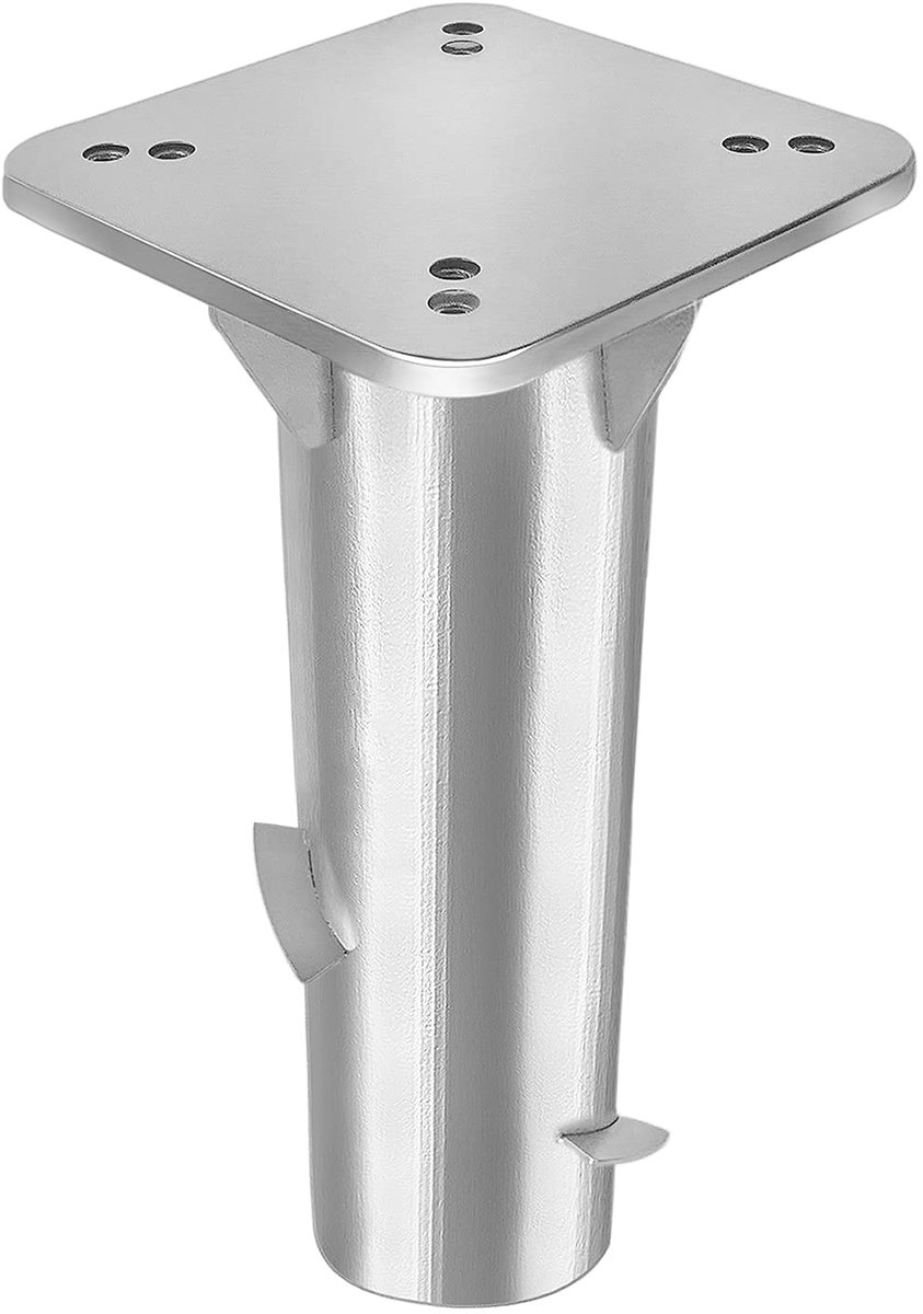 Aufun Universele Metaal Parasolvoet Zilver - Robuuste Grondanker Voor Parasol & Zweefparasol Eenvoudige Montage