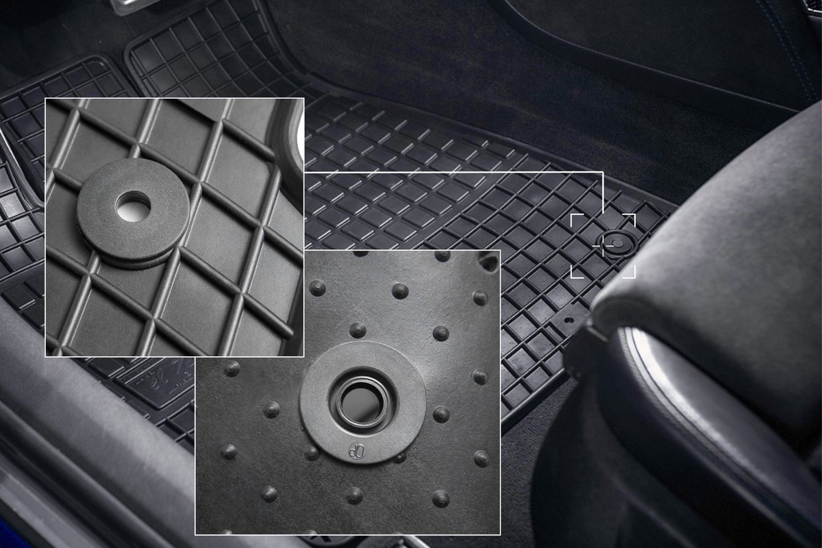 Wielganizator SolidPRO Serie - Rubber Auto Vloermatten - Opel Corsa C - Op Maat - Zwart – foto 2