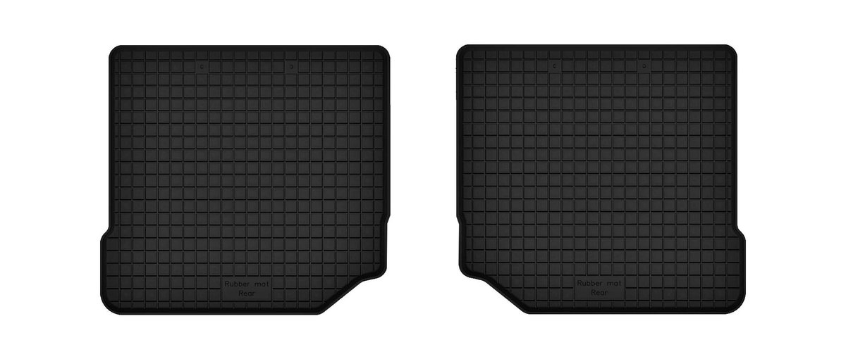 Wielganizator BasicProtect – Rubberen Auto Vloermatten – 2 Stuks – Omkader 1,5 cm