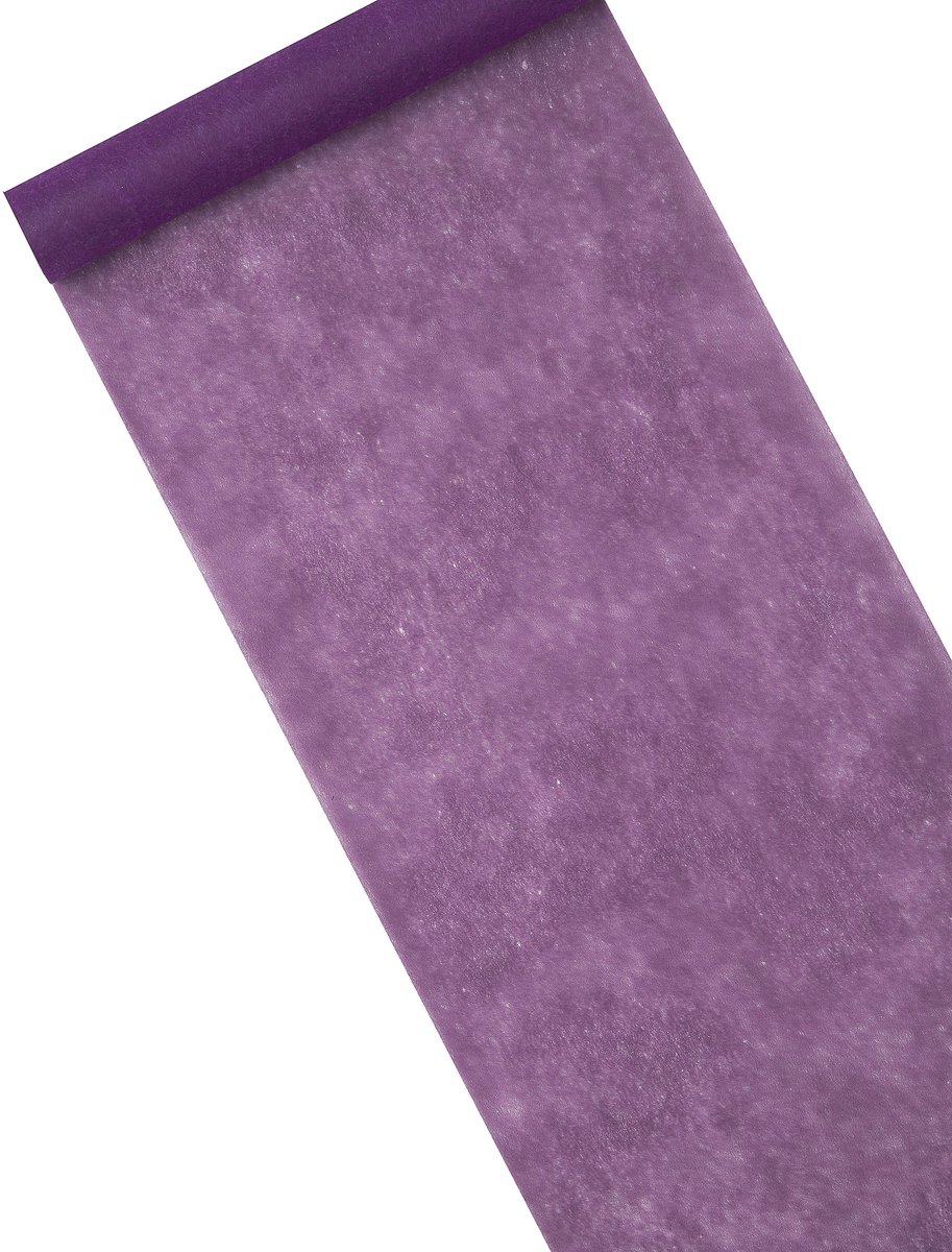 HOBI - Violet non-woven tafelloper 29 cm x 10 m pruim