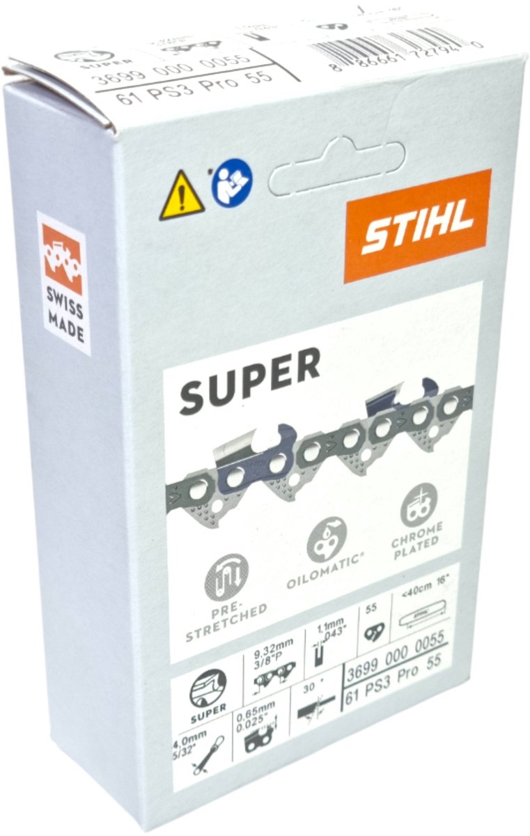Stihl Picco Super 3 Pro (PS3 Pro) zaagketting 3/8" P 1,1 mm 55 TG ( 36990000055 )
