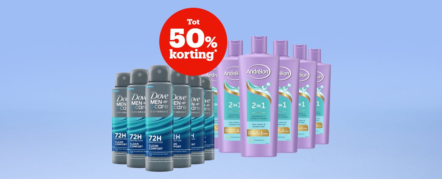 Tot 50% korting*
